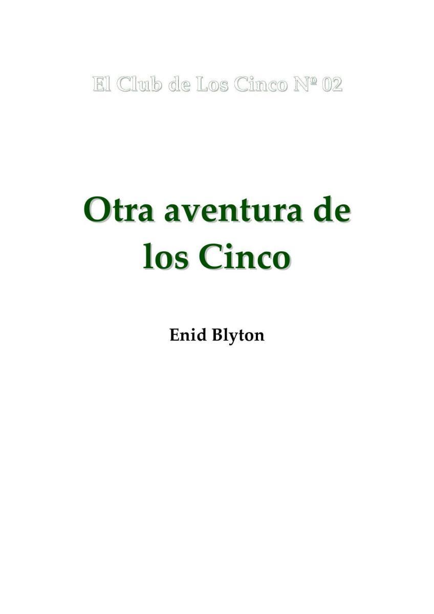 Portada de Los Cinco 02 - Otra aventura de los cinco